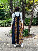 撥水サスペンダーワンピースPATCHWORK／NVY・GHBRPYRAMID