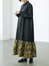 ウールワンピース／BROWN・LEAF