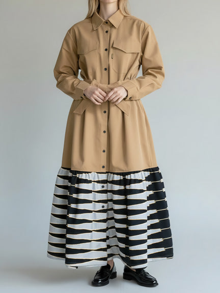 タイプライターサファリワンピース／BLACKGIZA