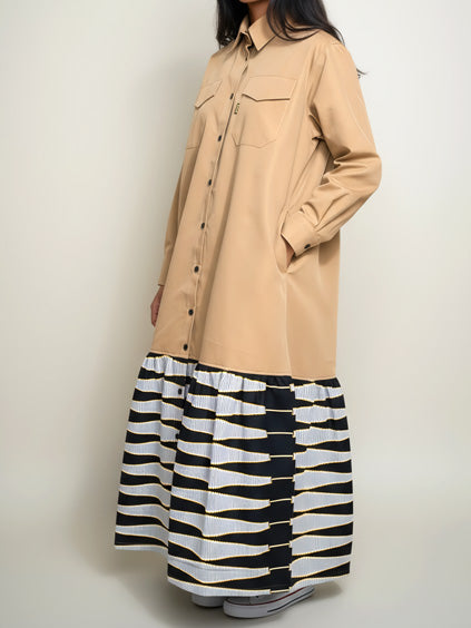 タイプライターサファリワンピース／BLACKGIZA