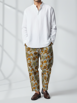 UNISEXワンタックEASYテーパードパンツ／GRAYFLOWER