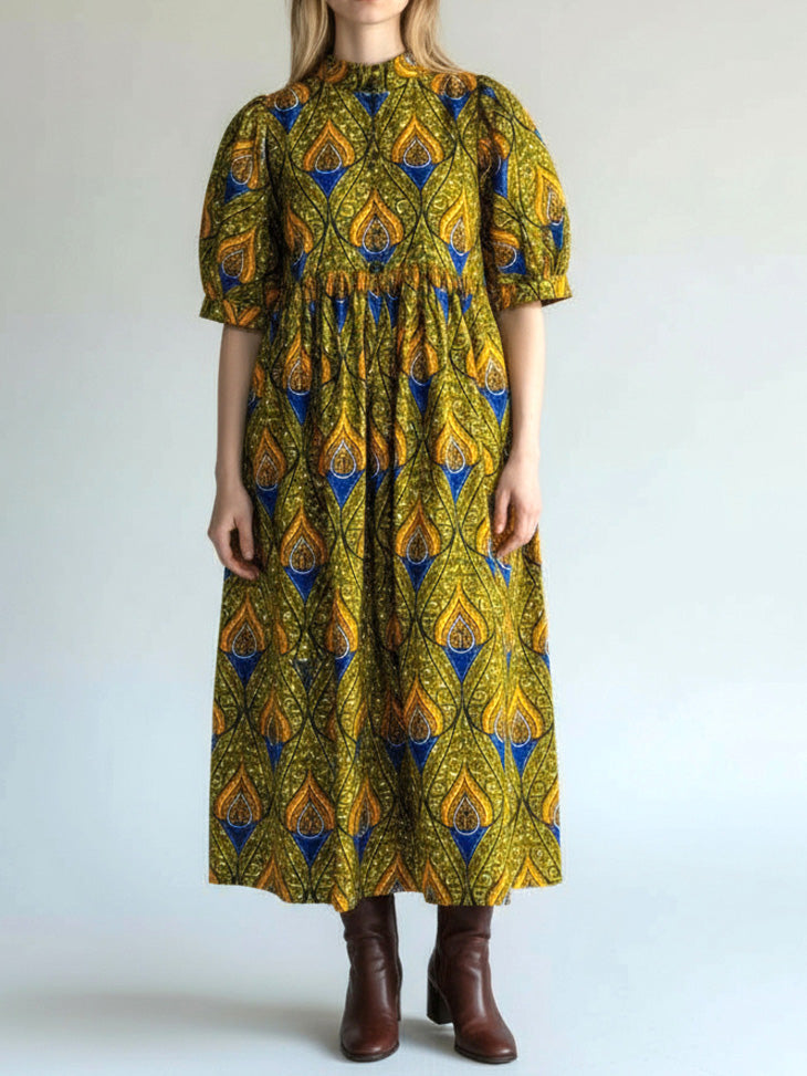 efulハーフスリーブロングワンピース／arabesque