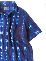 【Men's】アフリカン藍染めシャツ／bamboobean