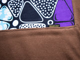 パッチワークAcorns Tシャツ／brownblue