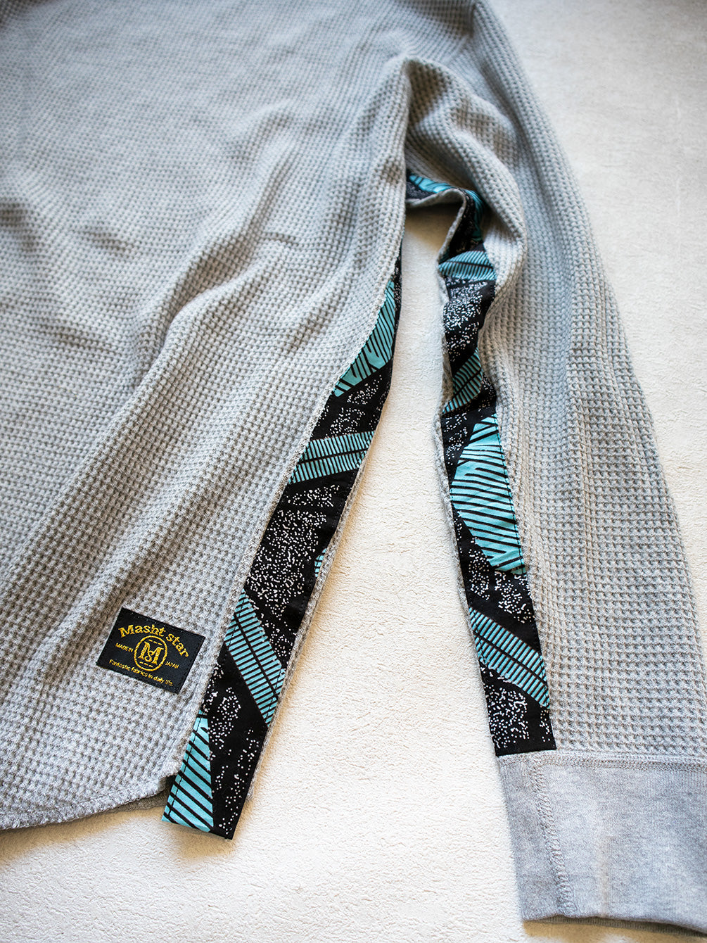 SIDELINEサーマルロングTシャツ／GRAY・TURQ