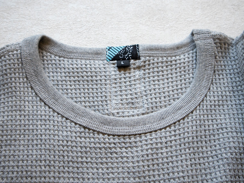 SIDELINEサーマルロングTシャツ／GRAY・TURQ