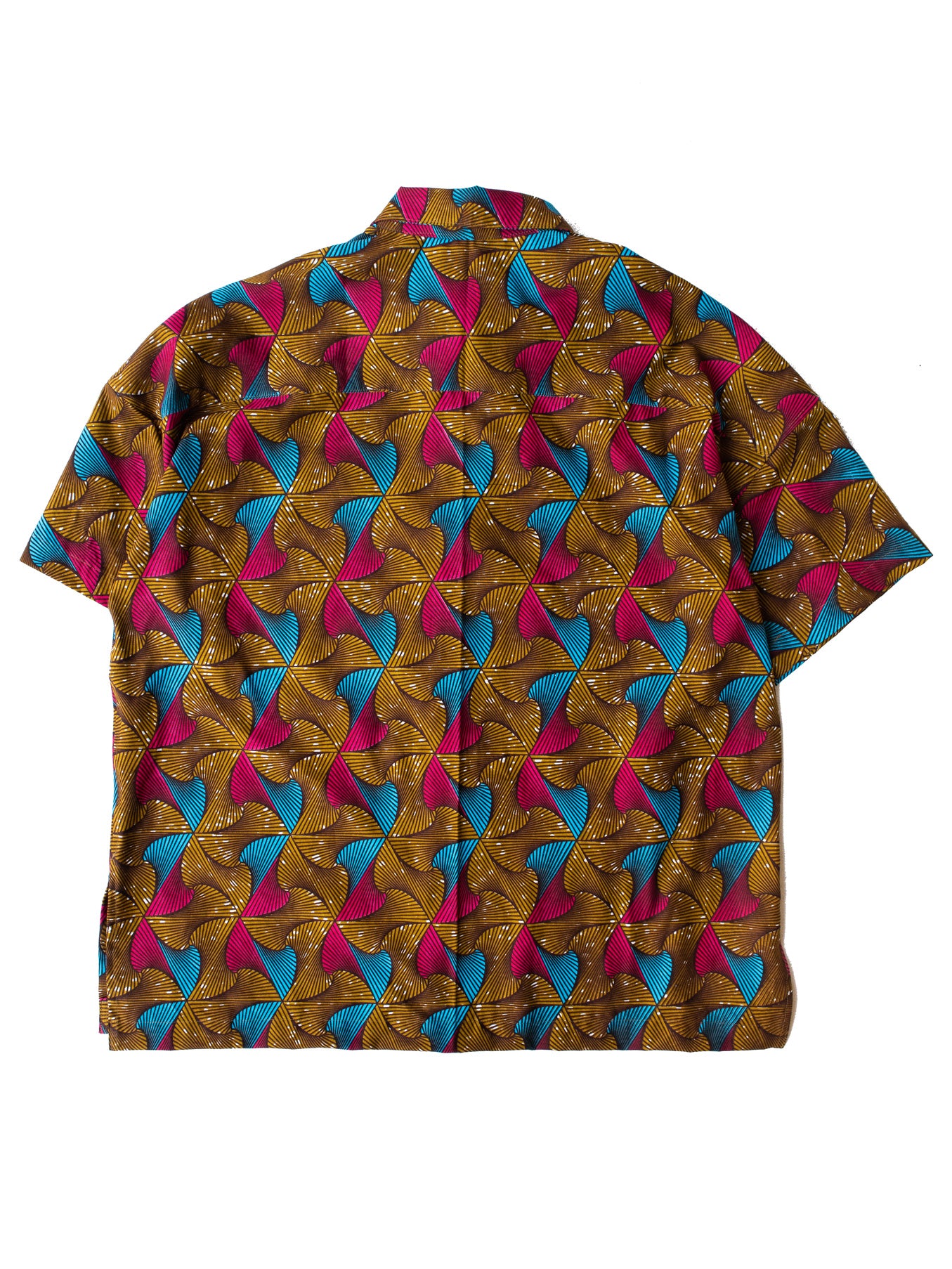 ビッグシルエット半袖アフリカンシャツ／GHAPINK